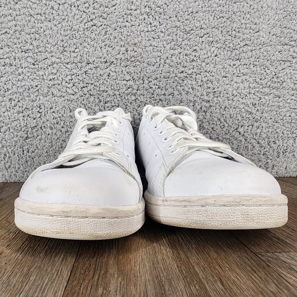 Adidas Stan Smith Womens‎ Size US 6.5 White Navy Sneakers Leather Tennis Shoes - Picture 3 of 9
